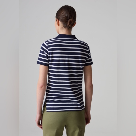 PIOMBO Organic Cotton Piquet Polo Shirt With Stripes In Navy Blue Size XL NEW - Picture 14 of 14